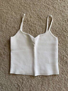Express Body Contour Sweetheart Cropped Sweater Cami Size S